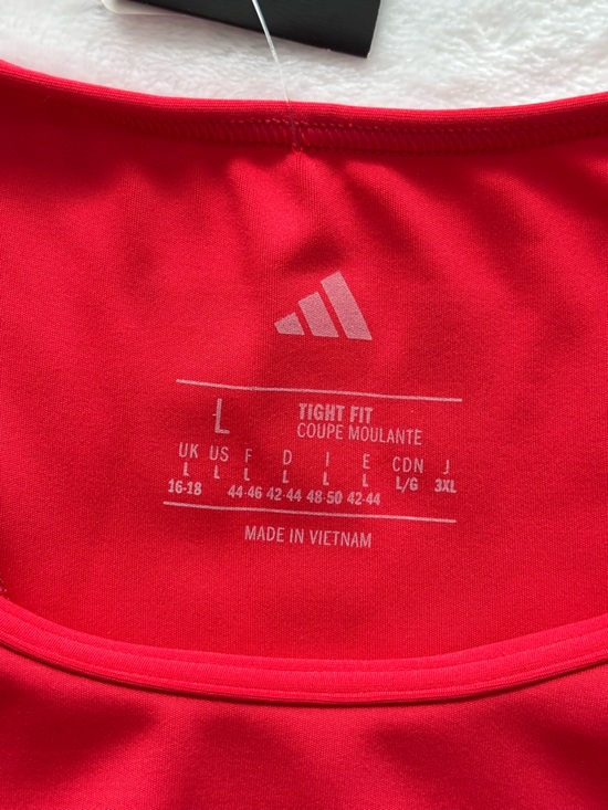 ADIDAS Primelist Pure Ruby Racerback 3-Stripes Bra Tank--NWT--L - Picture 4 of 16